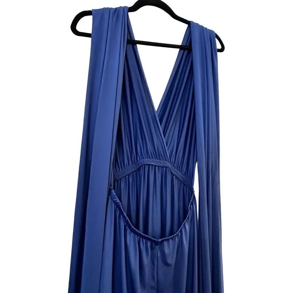 Small Lulus Backless Tricks of the Trade Convertible Navy Blue Maxi Dress
